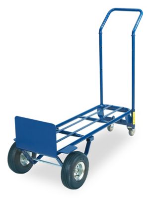 Uline Convertible Steel Hand Truck - Pneumatic Wheels H-2401 - ULINE
