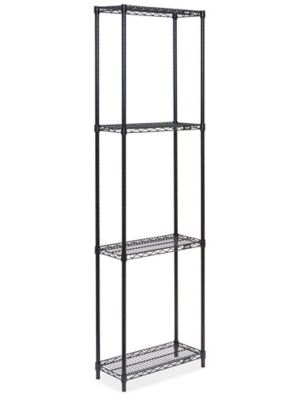 Black Wire Shelving Unit - 24 x 12 x 86" H-2420-86