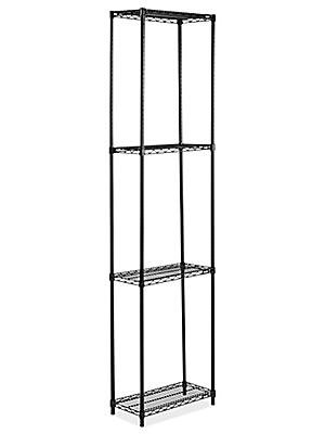 Black Wire Shelving Unit 24 X 12 72, Uline Black Wire Shelving Assembly