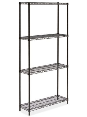 Black Wire Shelving Unit - 36 x 12 x 72" H-2421-72