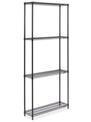 Black Wire Shelving Unit - 36 x 12 x 86" H-2421-86