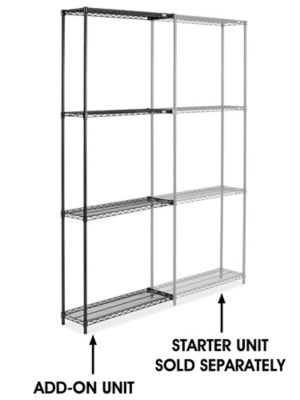 black-wire-shelving-add-on-unit-36-x-12-x-96-h-2421-96a-uline