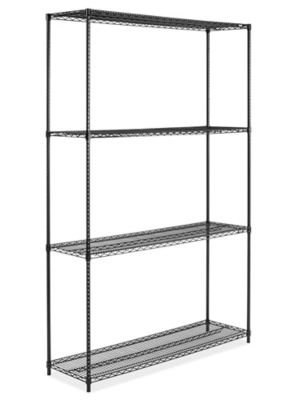 Black Wire Shelving Unit - 60 x 18 x 96" H-2424-96