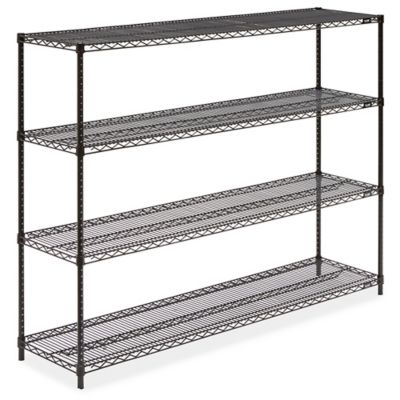 Black Wire Shelving Unit - 72 x 18 x 54" H-2425-54