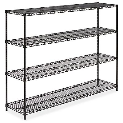 Black Wire Shelving Unit 72 X 18 54, Uline Black Wire Shelving Assembly