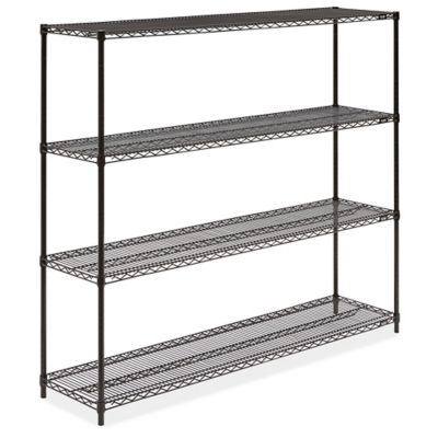 Black Wire Shelving Unit - 72 x 18 x 63" H-2425-63