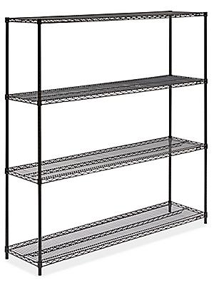 Black Wire Shelving Unit 72 X 18, Uline Shelving Assembly