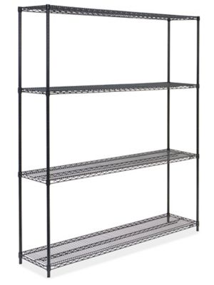 Black Wire Shelving Unit - 72 x 18 x 86" H-2425-86