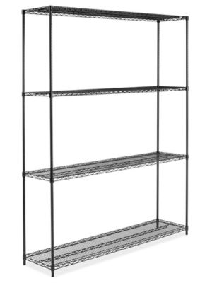 Black Wire Shelving Unit - 72 x 18 x 96" H-2425-96