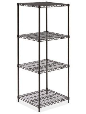 Black Wire Shelving Unit - 24 x 24 x 63" H-2426-63