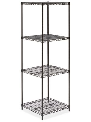 Black Wire Shelving Unit - 24 x 24 x 72" H-2426-72