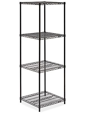Black Wire Shelving Unit 24 X 72, Black Wire Shelving Unit With Wheels
