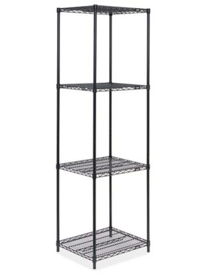 Black Wire Shelving Unit - 24 x 24 x 86" H-2426-86