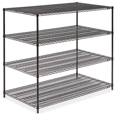 Black Wire Shelving Unit - 36 x 18 x 72 H-1748-72 - Uline