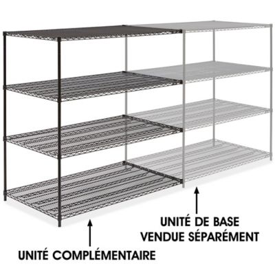Black Wire Shelving Add-On Unit - 60 x 36 x 63" H-2427-63A