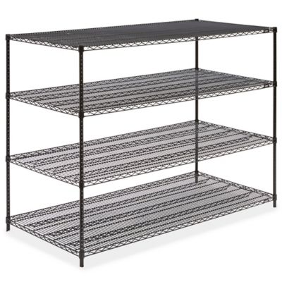 Black Wire Shelving Unit - 72 x 36 x 54" H-2428-54