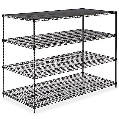 Black Wire Shelving Unit 72 X 36 54, How To Build Uline Shelving