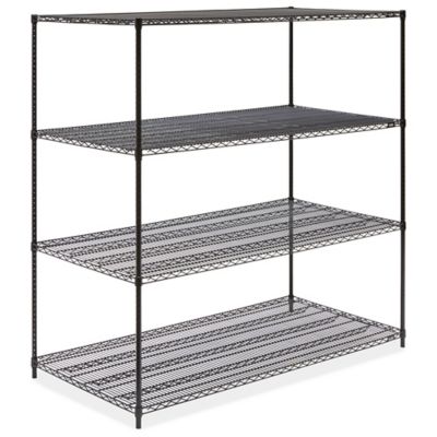 Black Wire Shelving Unit - 72 x 36 x 72" H-2428-72