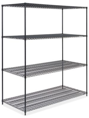 Black Wire Shelving Unit - 72 x 36 x 86" H-2428-86