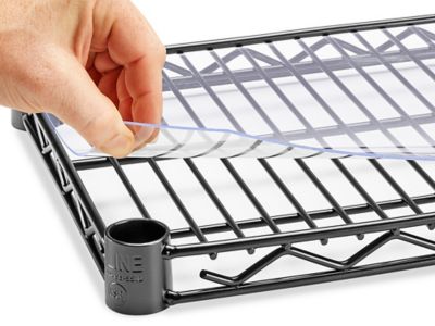 GRIDMANN Set of 3 Shelf Liners for 14 x 24 inch Wire Rack - Commercial-Grade Graphite Plastic Pre-Cut Shelving Covers