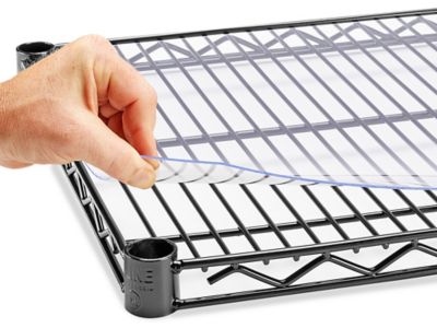 ACHub Wire Shelf Liners 18 x 48, Set of 5 & Bonus S-Shaped Hooks,  Waterproof, Heavy Duty, Translucent Plastic Liners for Wired Rack Shelving  Grey