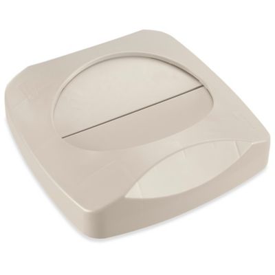 Lid for Rubbermaid&reg; Hands-Free Trash Cans - 16 x 16 x 4", Beige H-2445BE-L