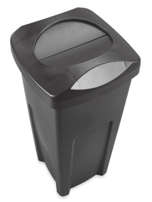 Rubbermaid Trash Can,Square,23 gal.,Black FG356988BLA, 1 - Food 4 Less