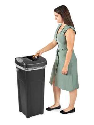 Rubbermaid® Hands-Free Trash Can - 23 Gallon, Black H-2445BL - ULINE