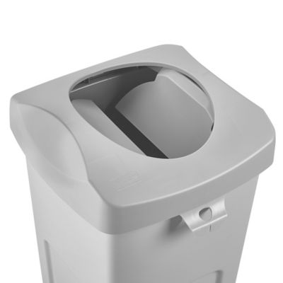 Rubbermaid® Hands-Free Trash Can - 23 Gallon, Gray H-2445GR - ULINE