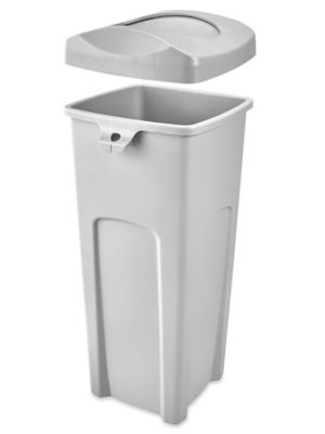 Rubbermaid® Hands-Free Trash Can - 23 Gallon, Gray H-2445GR - Uline