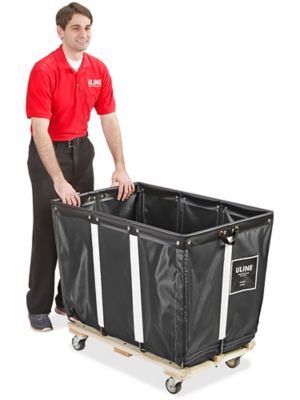 Vinyl Basket Truck - 10 Bushel, Black H-2446BL