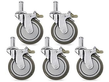 Casters for Corner Shelving Units - Set of 5 H-2452WH