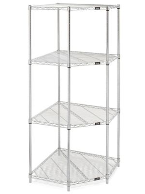 Wire Corner Shelving 30 x 30 x 72" H2454 Uline