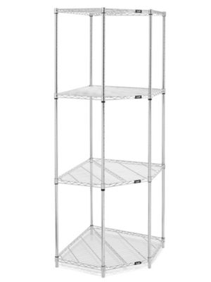 Wire Corner Shelving - 30 x 30 x 86" H-2455