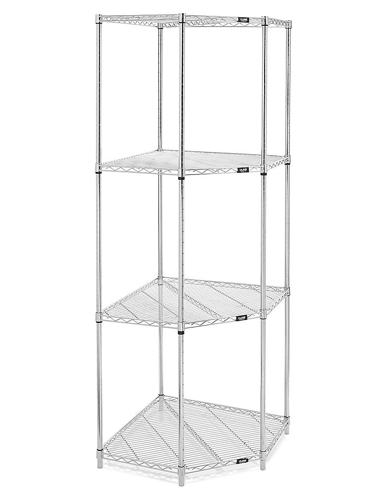 Wire Corner Shelving 30 X 86 H, Uline Wire Shelving Assembly Instructions
