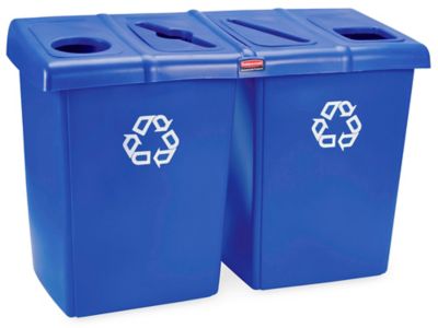 Rubbermaid Commercial Products 92-Gallons Gray Commercial Indoor Recycling  Bin in the Recycling Bins department at