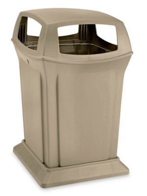 Rubbermaid&reg; Ranger&reg; Trash Can - 45 Gallon, 4-Way, Beige H-2459BE