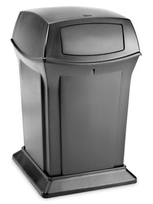 Commercial trash can Rubbermaid Ranger plastic, black