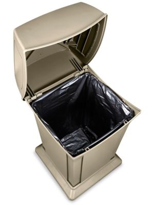 Hexagon Trash Can - 45 Gallon, Black H-6569 - Uline