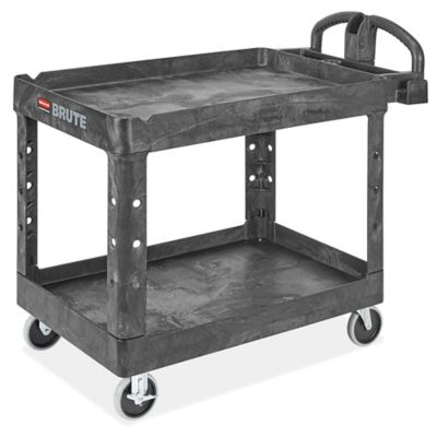 Rubbermaid® Service Cart - 41 x 20 x 38, Black H-1852BL - Uline