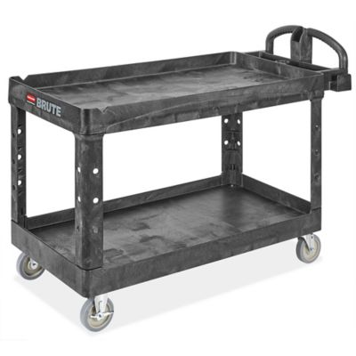 Rubbermaid® Flat Handle Cart - 46 x 26 x 33, Black H-1066BL - Uline