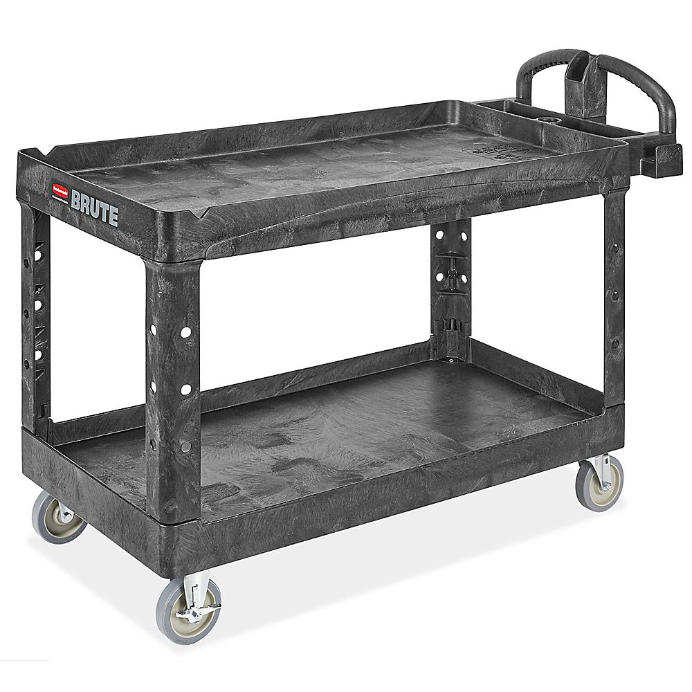 Rubbermaid Commercial Products Flat Shelf Utility Cart, Black, Utility  Carts, Material Handling, Maintenance, Maintenance and Engineering, Open Catalog