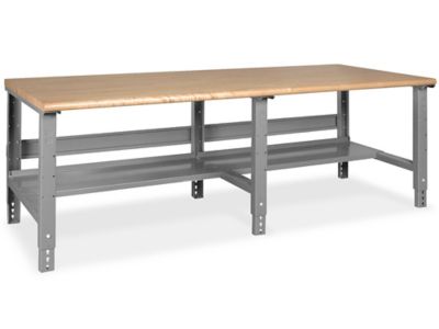 Industrial Packing Table - 96 x 30", Maple Top with Rounded Edge H-2484-MAP