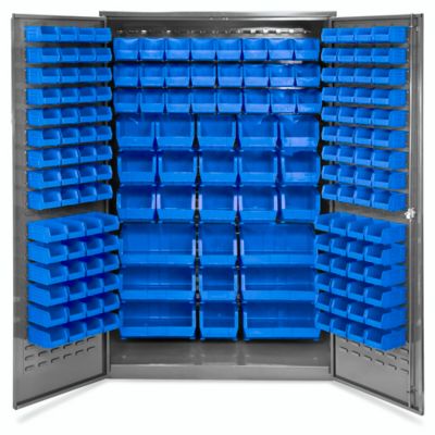 Plastic Parts Cabinet - 26 Drawer, 20 x 7 x 11, Black - ULINE - H-5578BL