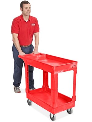 Uline Utility Cart - 45 x 25 x 33, Red H-2504R - Uline