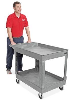 Uline Utility Cart - Standard, 45 x 25 x 33", Gray H-2504GR