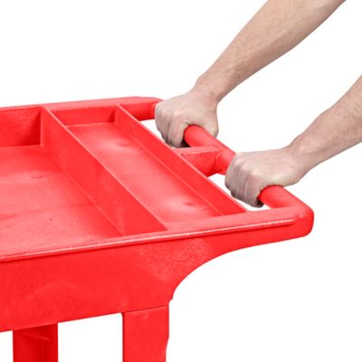 Uline Utility Cart - 45 x 25 x 33, Red