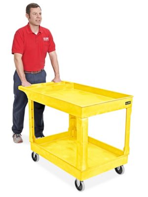 Uline Utility Cart - 45 x 25 x 33", Yellow H-2504Y