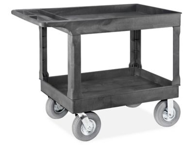 Uline Utility Cart with Pneumatic Wheels - 45 x 25 x 37"