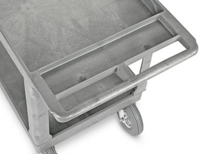 Uline Flat Shelf Utility Cart with Pneumatic Wheels - 44 x 25 x 37 H-4146  - Uline